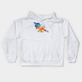 watercolor martial art Kids Hoodie